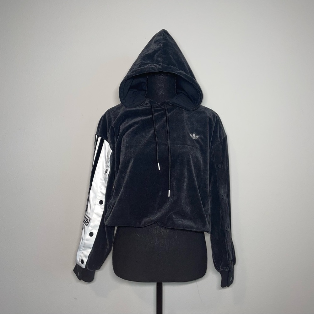 Adidas Adibreak Black crop top Hoodie IC8140